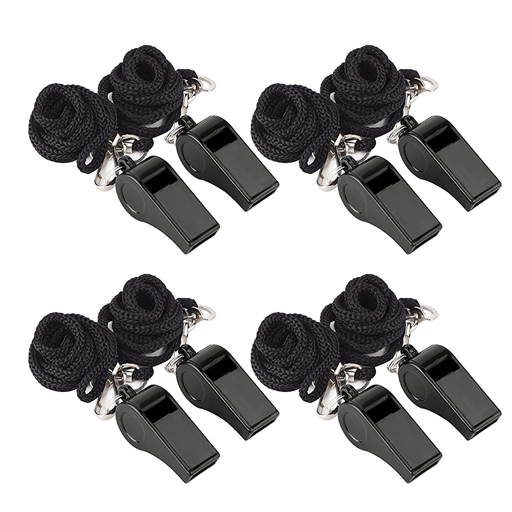 Eease 8 Metal Emergency Whistles with Lanyard for Hunting